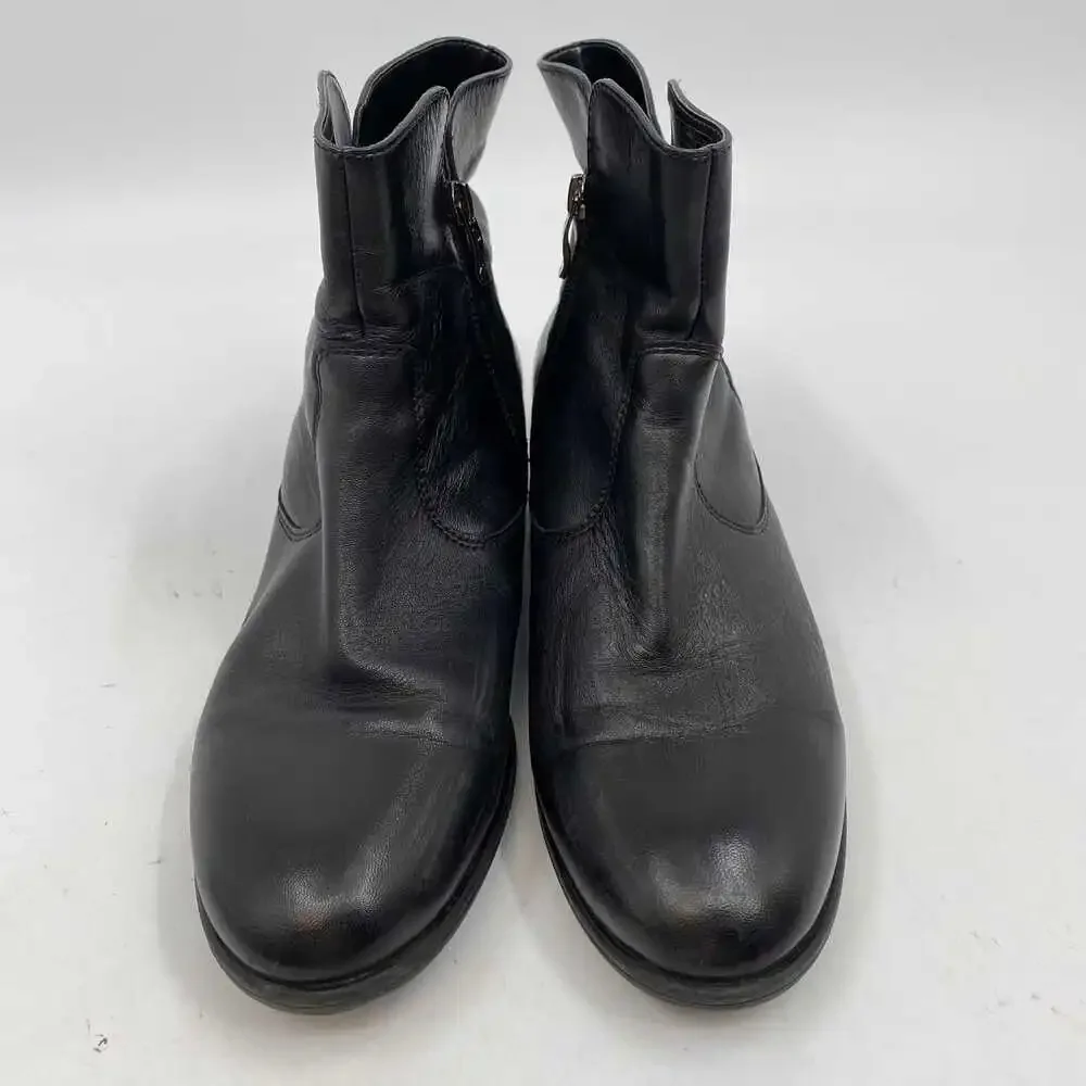 Ara Black Leather Fuzzy Lined Ankle Boots | Women’s Size 9